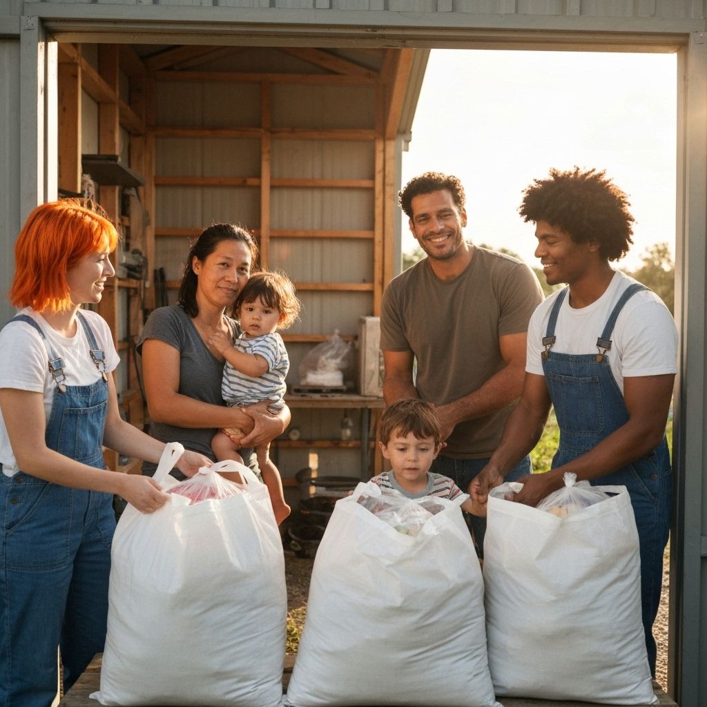 Essential supplies and aid packages for families in need